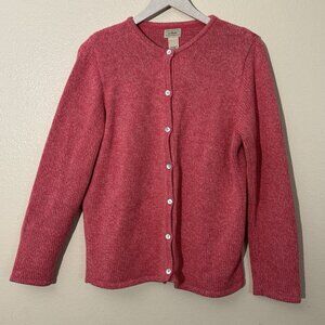 L.L. Bean Pink Women's Cardigan Sweater